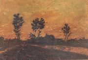 Vincent Van Gogh Landscape at Sunset (nn04) oil painting on canvas
